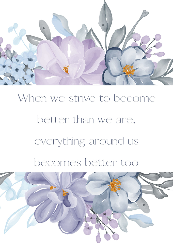 Floral blue quote flower