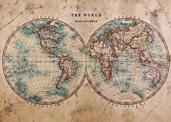 Vintage Map of the World