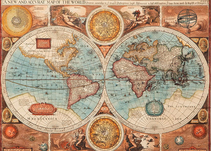 Vintage Map of the World