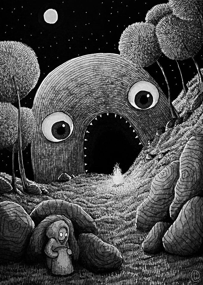 Campfire monster