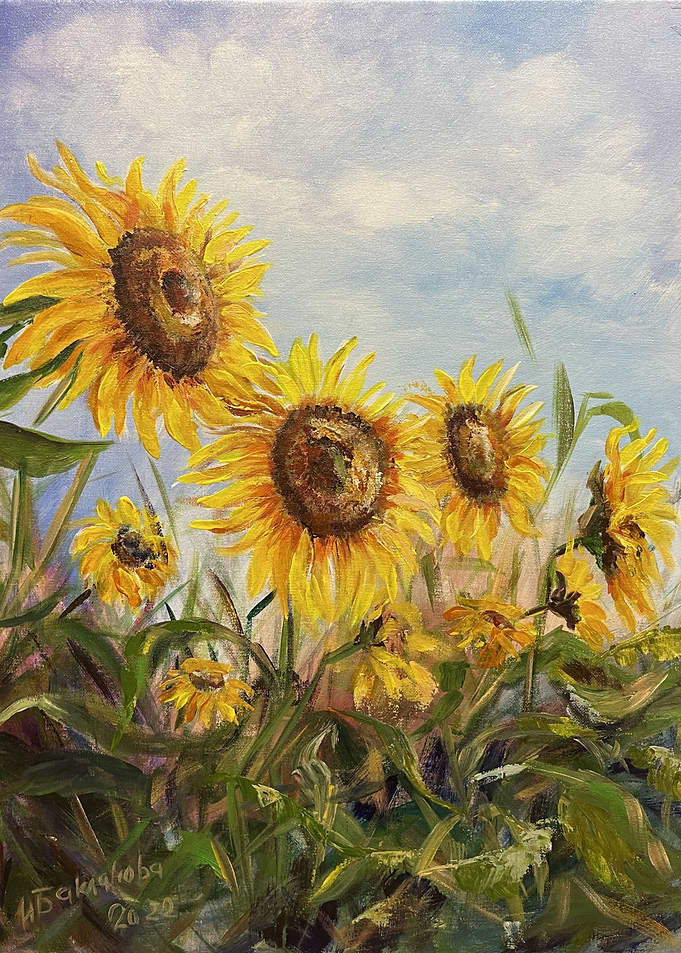 Golden sunflowers