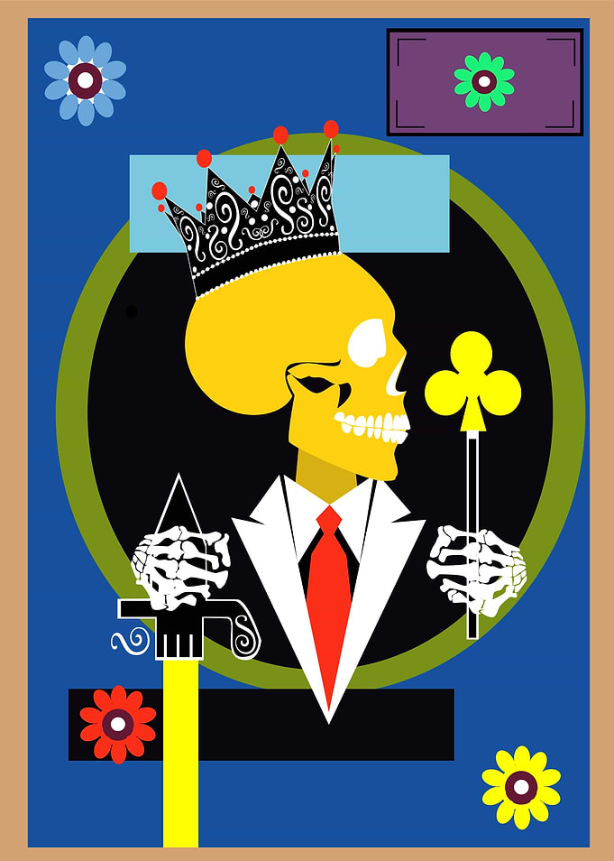 King skull with crown Pla