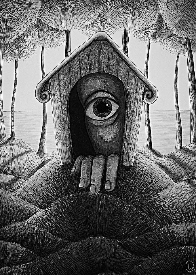 Door on a hill