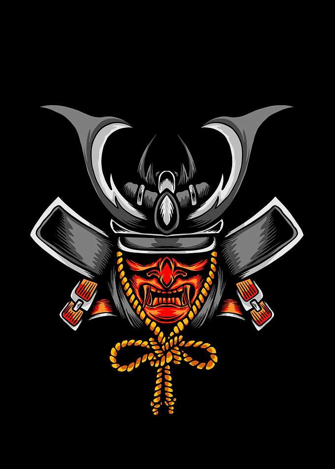 japanese samurai gray head