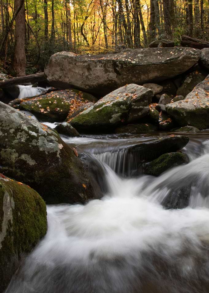 Flowing water