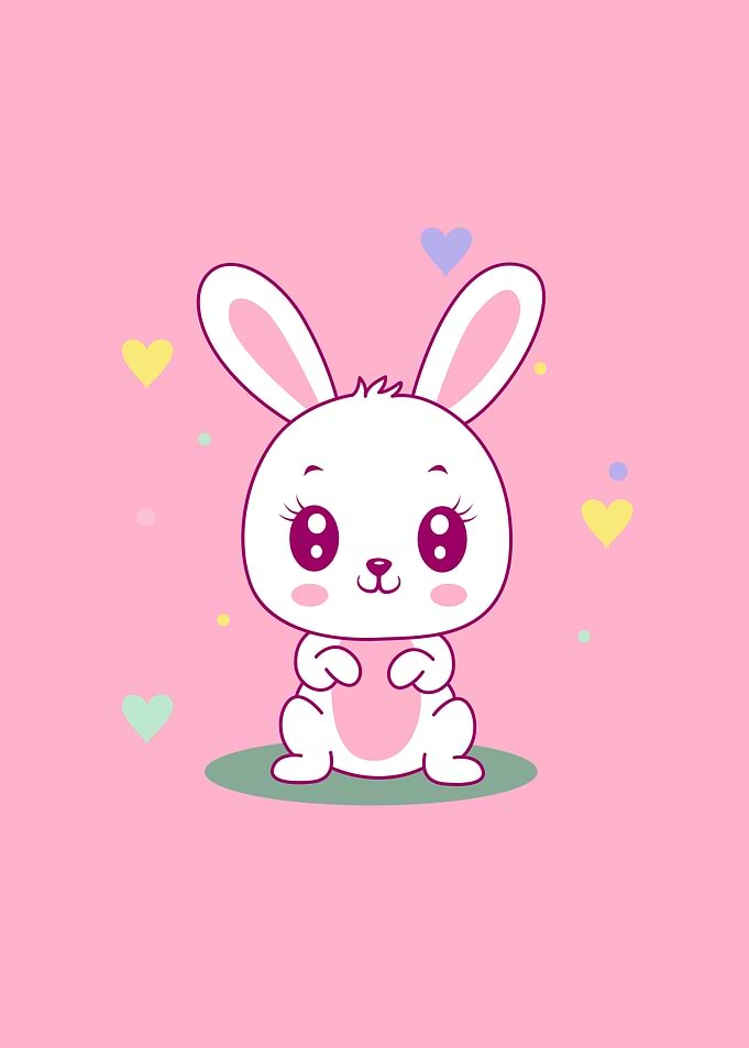 Cute happy bunny