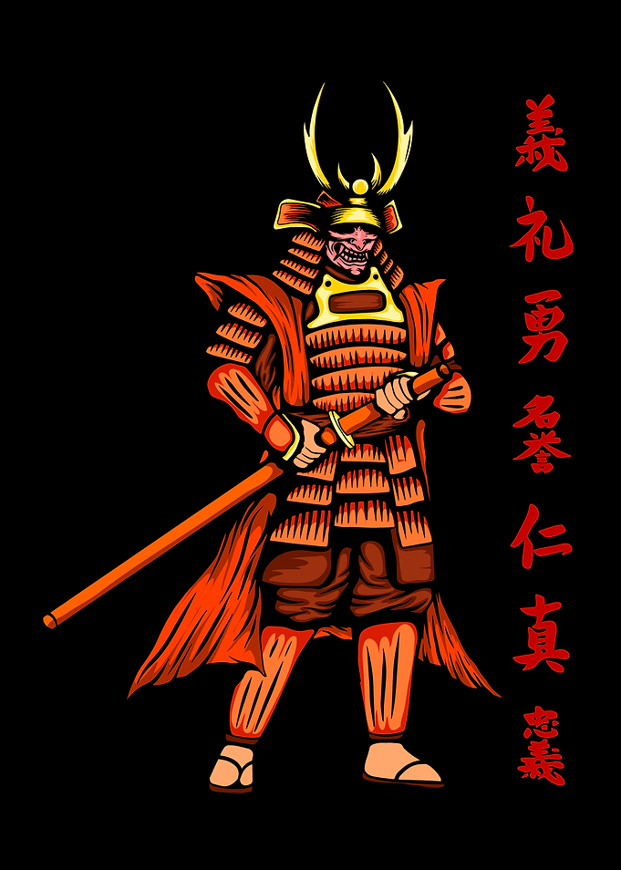 japanese samurai orange