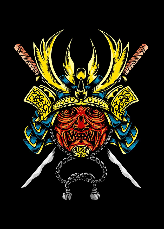 japanese samurai yellow