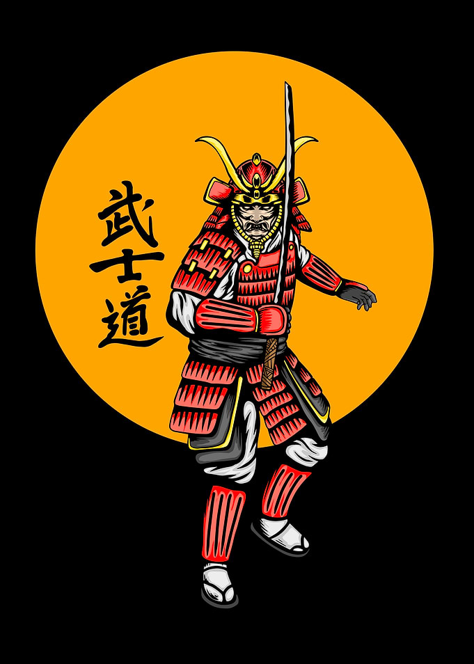 japanese samurai the moon