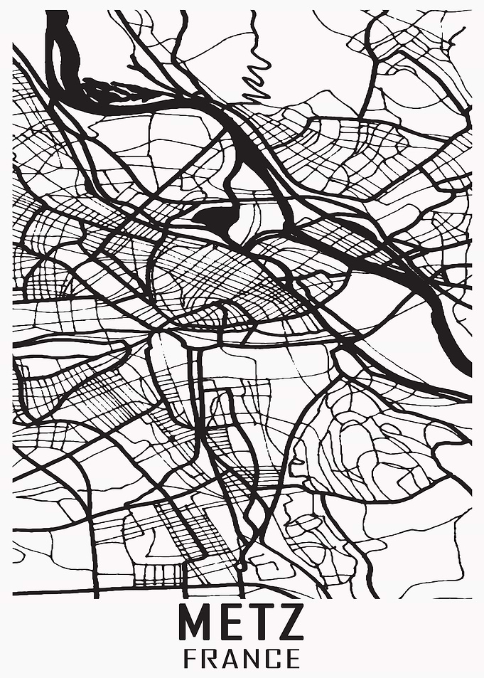 Metz France City Map