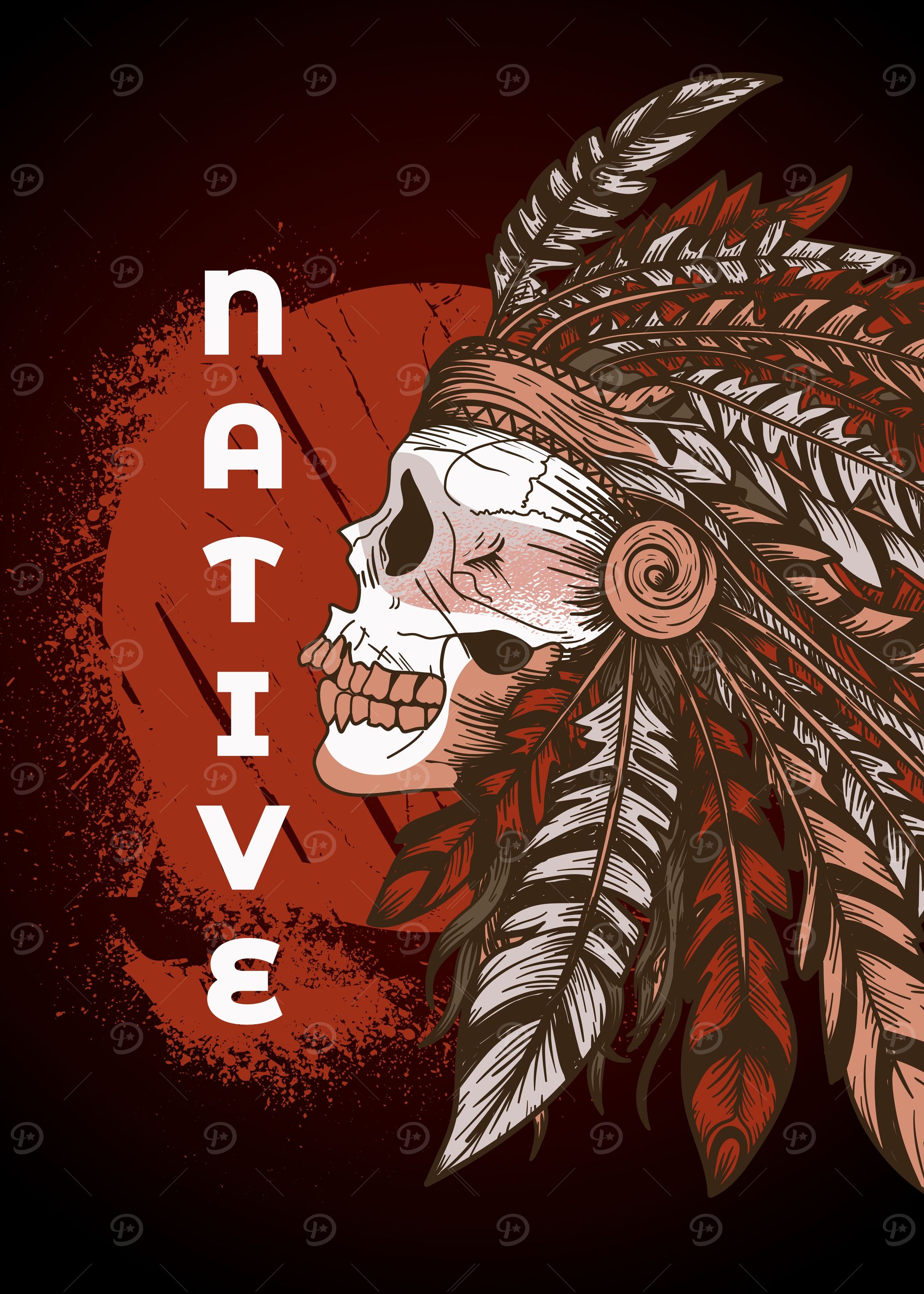 Cool Native American Skull