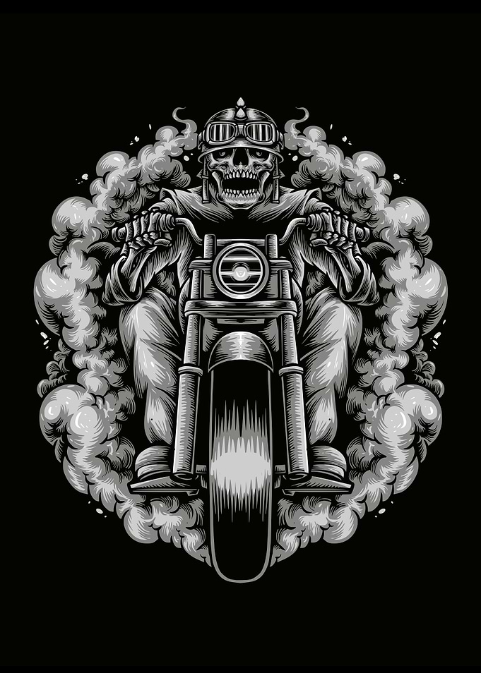 MOTORCYCLE SKULL