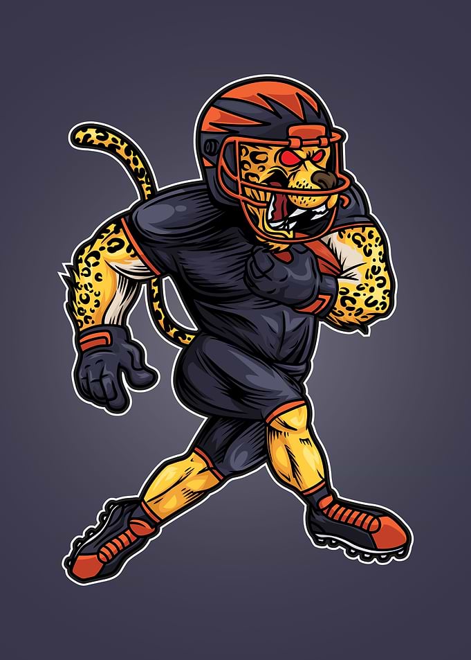 Chetaah mascot football