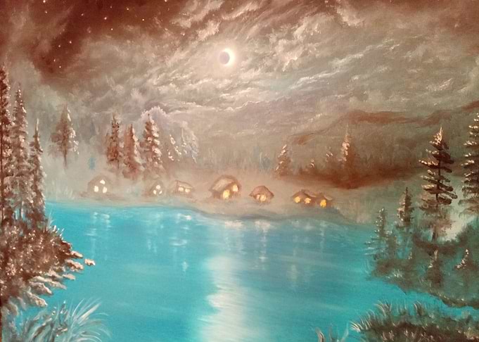 Night in the forest