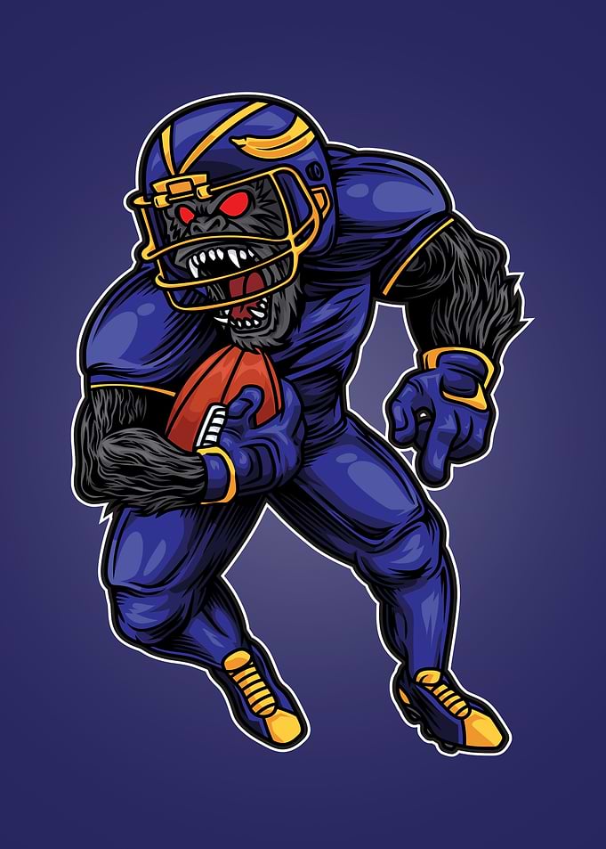 Chimp mascot football