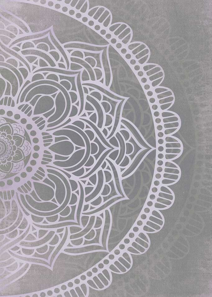 Gray lilac Mandala no 364b