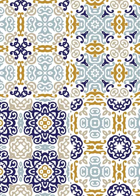 Mediterranean Blue Tile 01