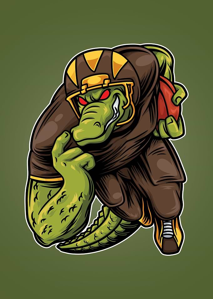 Crocodile mascot football