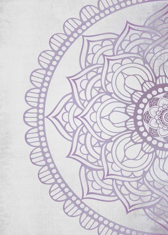 Lilac gray Mandala no364a