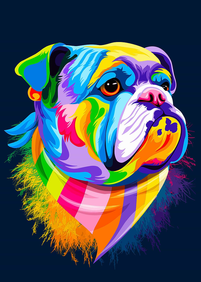 bulldog pop art