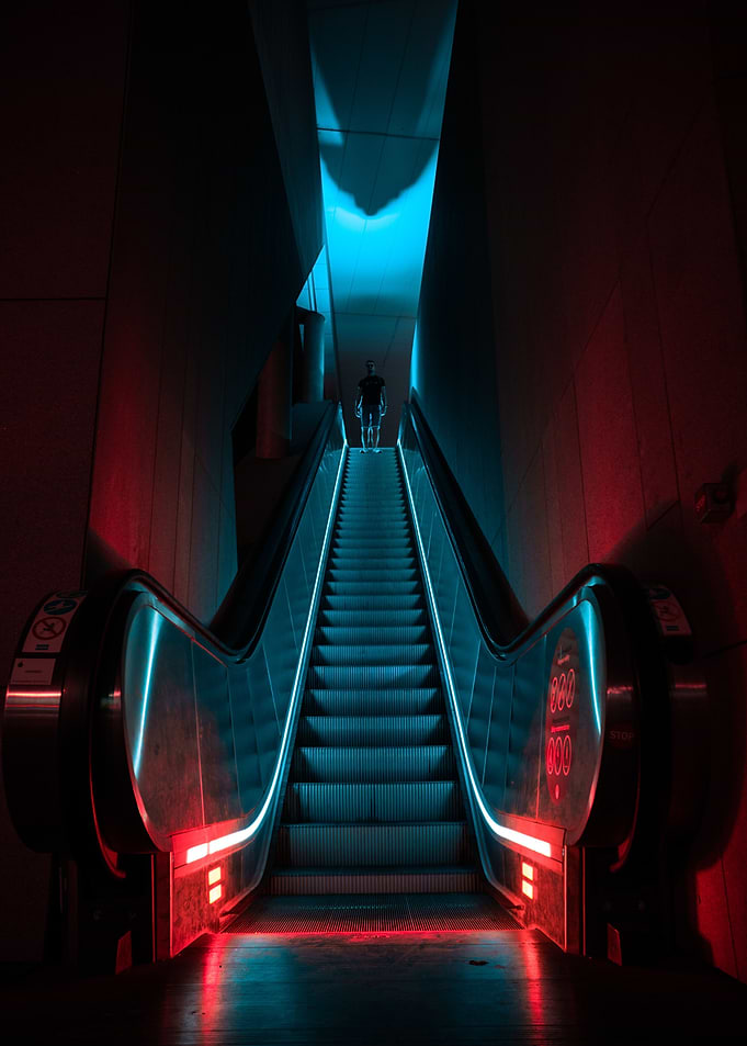 Illuminated Escalators