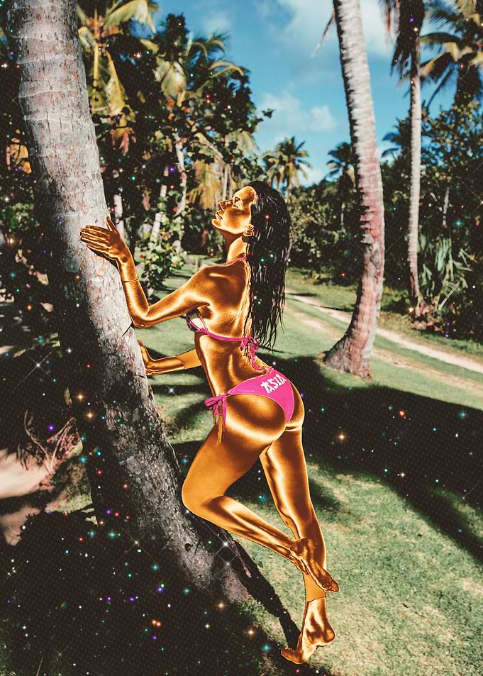 Under the palms