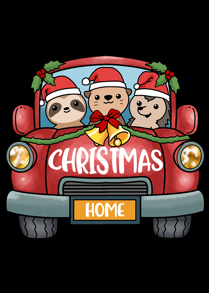 Christmas Truck Hedgehog