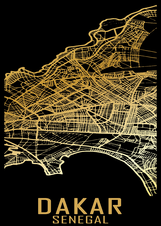Dakar Senegal City Map