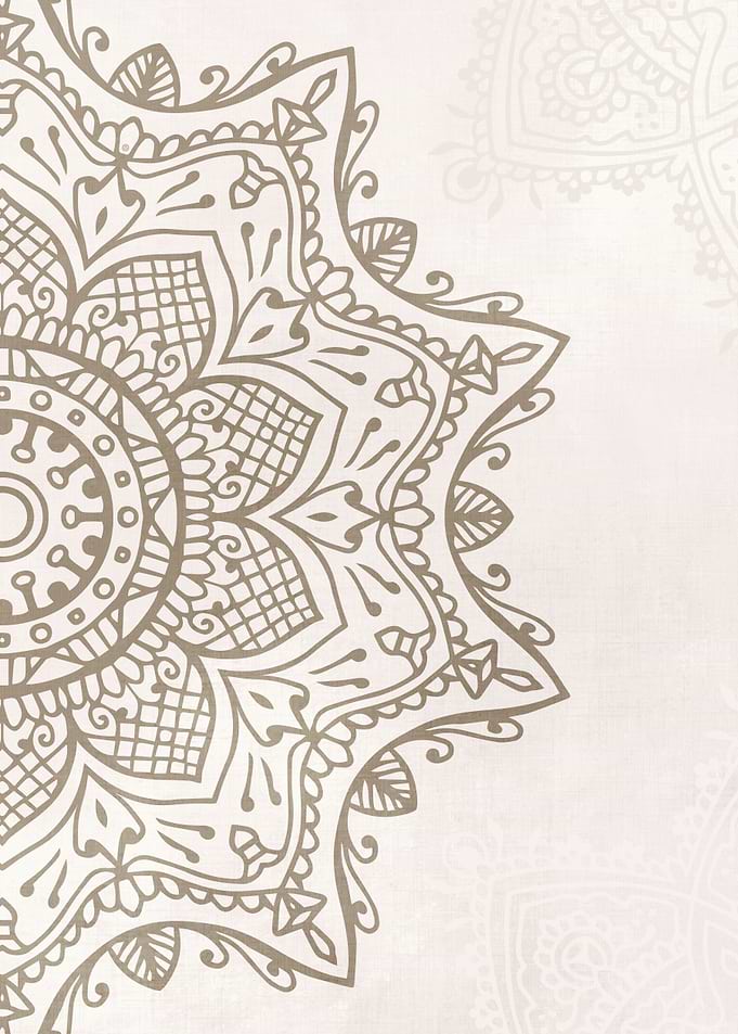 Beige Taupe Mandala no433b