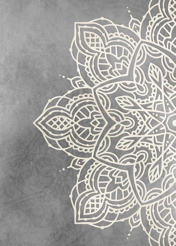 Gray cream mandala no550a