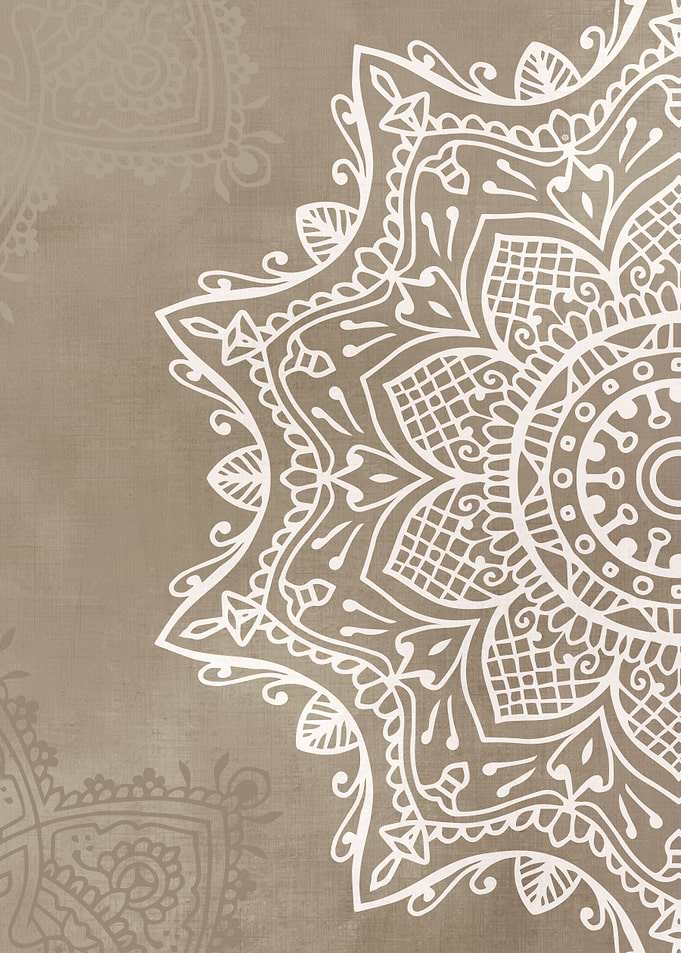 Beige Taupe Mandala no433a