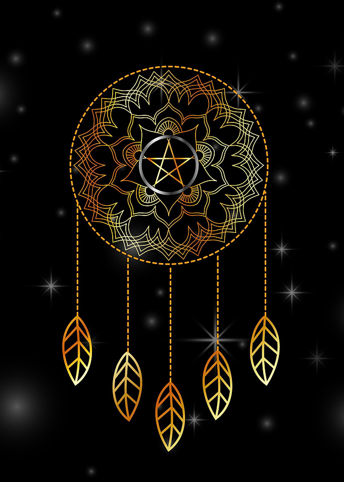 golden dream catcher