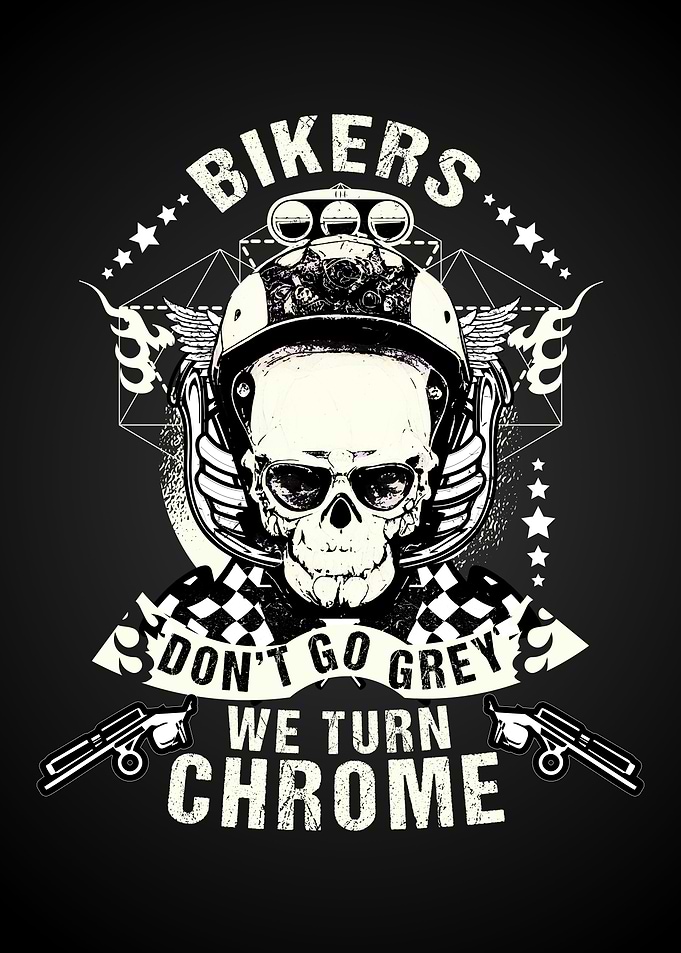 Funny Biker Quote Skull