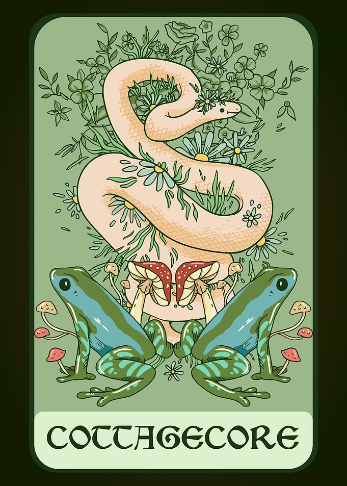 Cottagecore Tarot Card