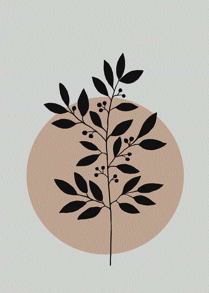 Minimalistic plant drawing
