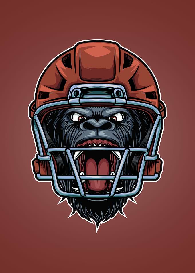 Gorilla head mascot