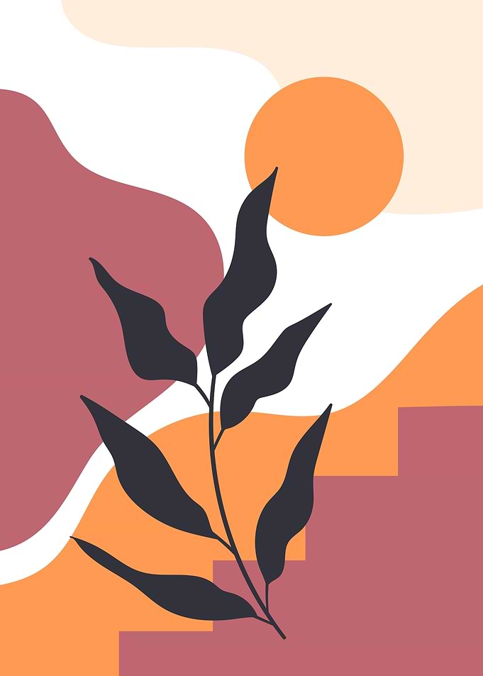 Colorful mid century sun