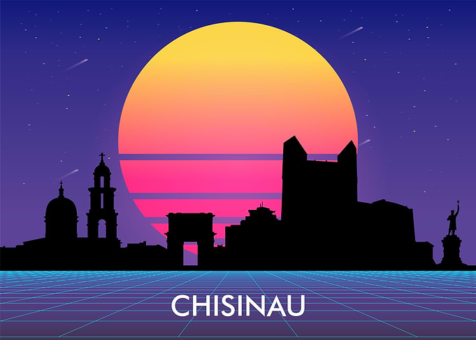 chisinau vaporwave city