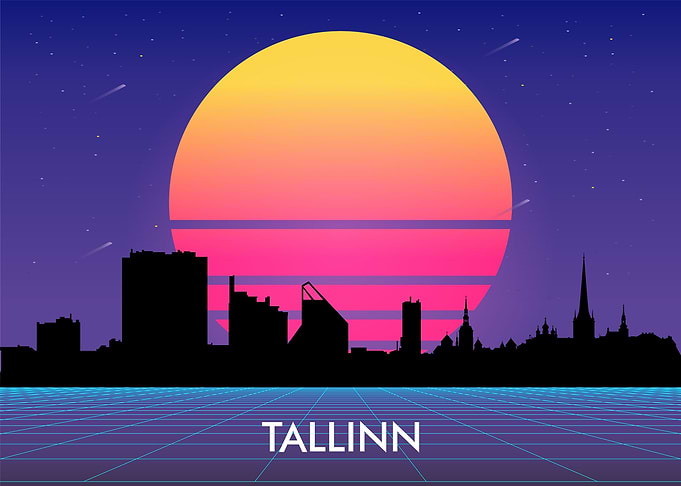 tallinn vaporwave city