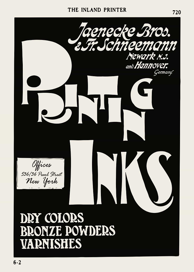 Painting Inks Vintage Ad