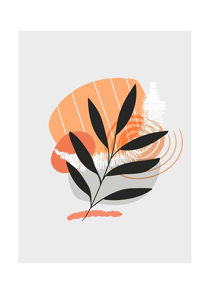 Gray shade minimal leaf
