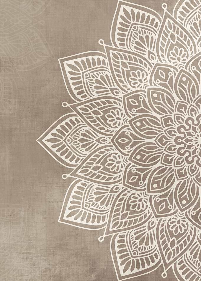 Brown beige mandala no640a
