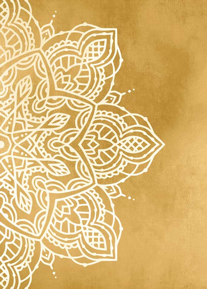 Yellow White Mandala 556a
