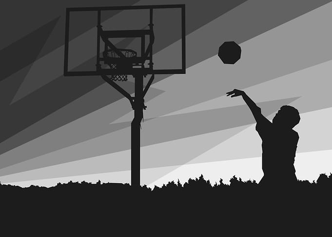 Throwing Basketball Gray