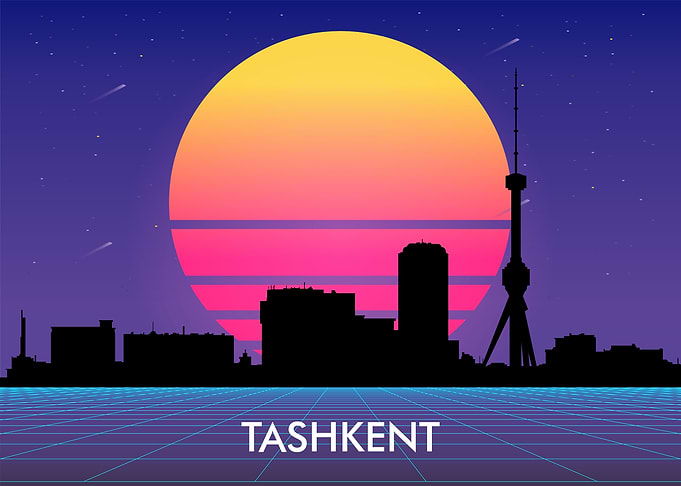 Tashkent vaporwave city