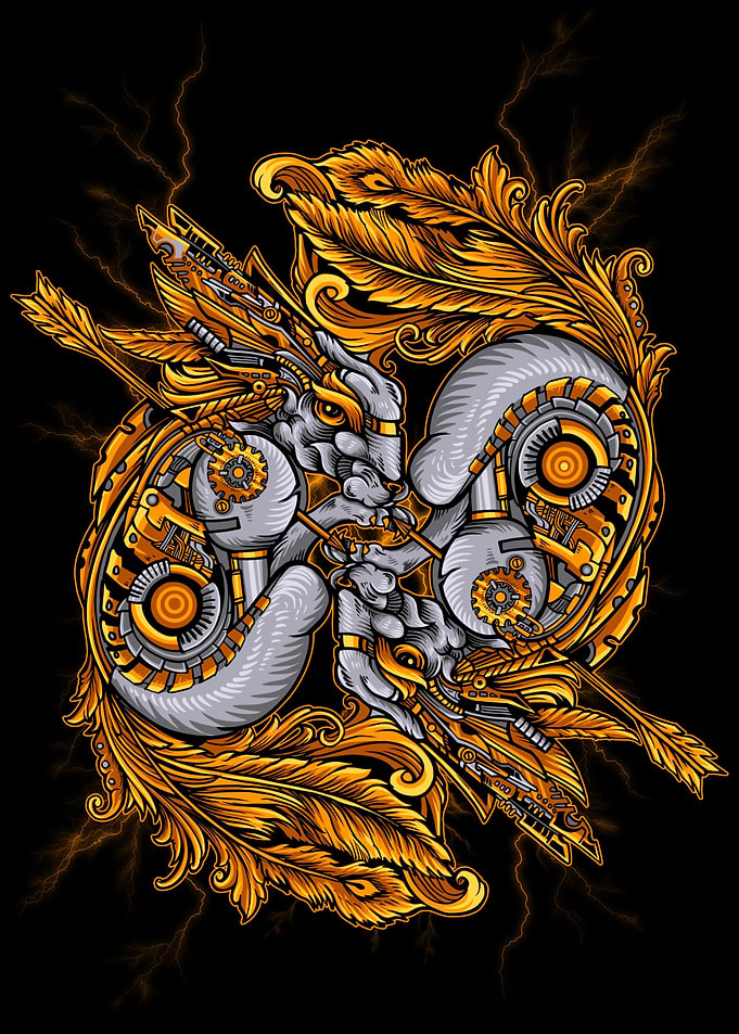 rabbit yin yang