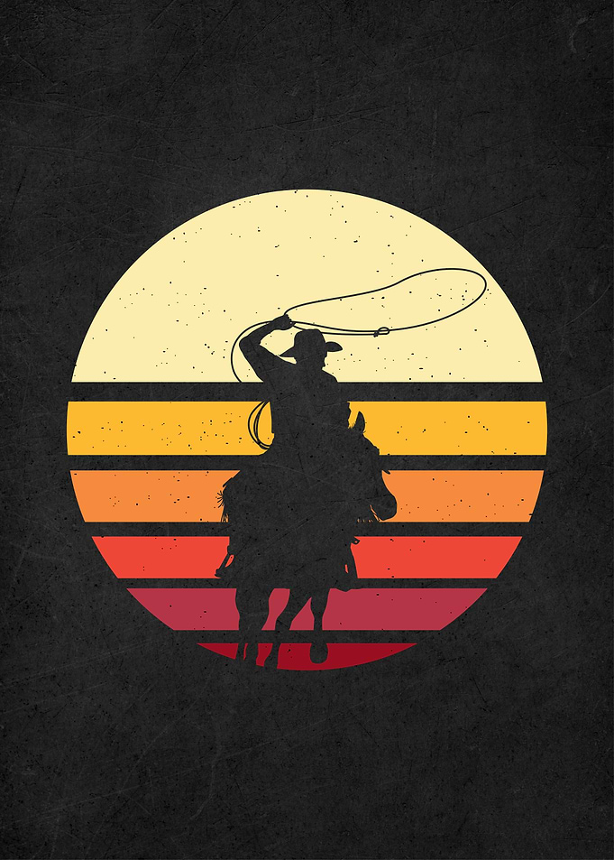 vintage retro rodeo