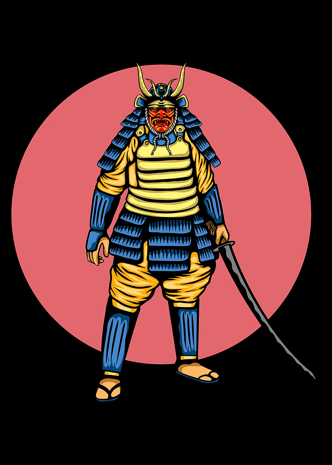 japanese samurai moon pink