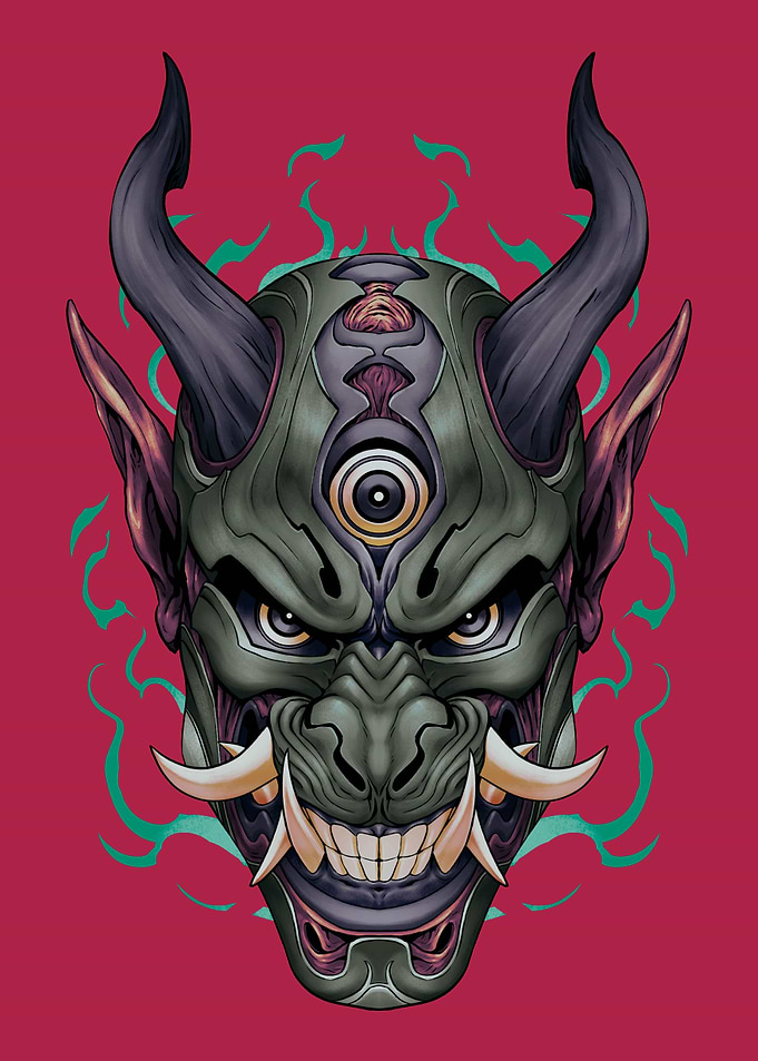 Black Dragon Yokai mask