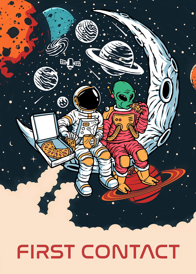 Astronaut Alien contact